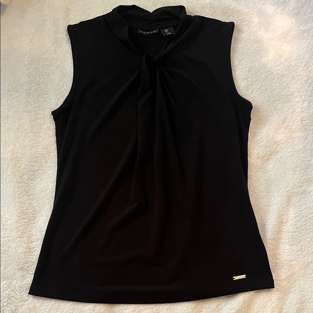Tahari Black Sleeveless Blouse